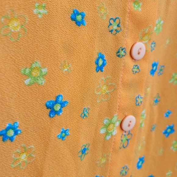 All Over Ditsy Floral Print Skirt Button Down - Picture 5 of 7